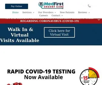 Medfirsturgentcareclinic.com(Urgent care. X) Screenshot