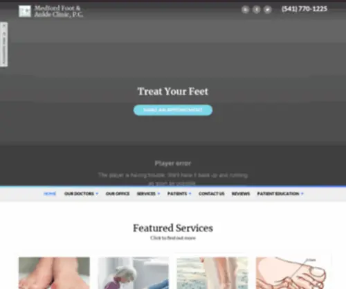 Medfordfoot.com(Medford Foot and Ankle Clinic) Screenshot