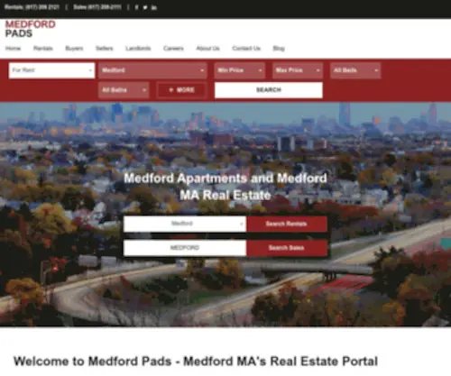 Medfordpads.com(Medford MA Real Estate) Screenshot