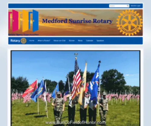 Medfordsunriserotary.org(Rotary Club of Medford Sunrise) Screenshot