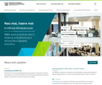 Med.govt.nz(Ministry of Business) Screenshot