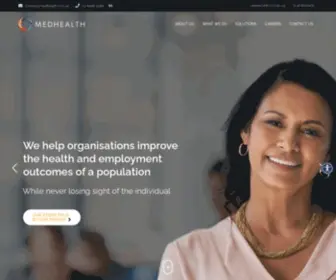 Medhealth.com.au(MedHealth supports people to achieve better work and health outcomes) Screenshot