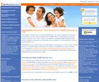 Medhealthinsurance.com(MedHealthInsurance health insurance plans coverage) Screenshot