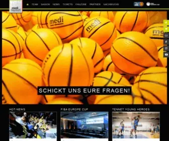 Medi-Bayreuth.de(Alles über medi bayreuth Basketball) Screenshot