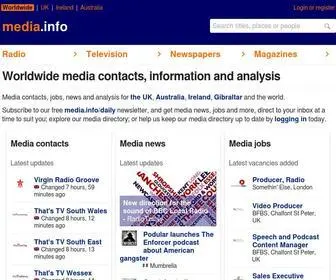 Media.info(Worldwide media contacts and information) Screenshot