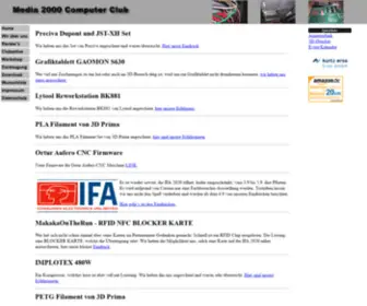Media2000.info(Willkomen auf der Website des Computer Clubs Media 2000) Screenshot