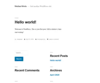 Mediaaminds.com(Just another WordPress site) Screenshot