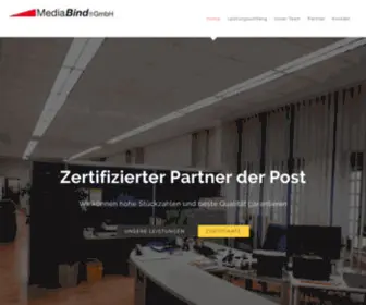 Mediabind.de(Zertifizierter Partner der Post) Screenshot