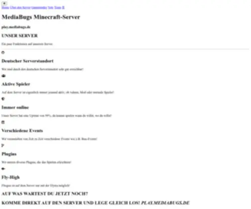 Mediabugs.de(MediaBugs Minecraft) Screenshot