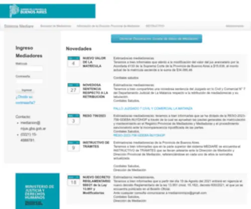 Mediaciones-BA.org.ar(Sistema Mediare) Screenshot