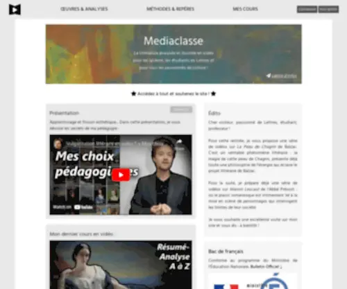 Mediaclasse.fr(Mediaclasse) Screenshot