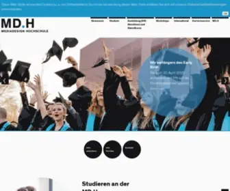 Mediadesign.de(Willkommen auf Mediadesign Hochschule) Screenshot