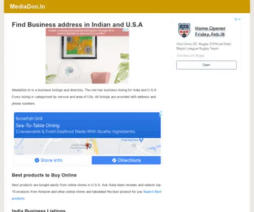 Mediadon.in(Find Business address in India and U.S.A) Screenshot