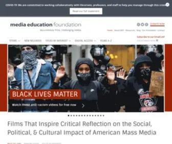Mediaed.org(Media Education Foundation) Screenshot