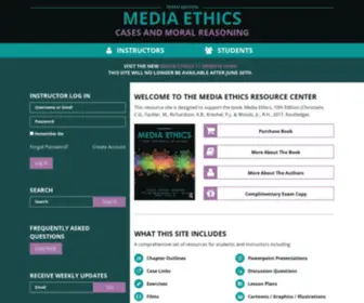 Mediaethicsbook.com(Media Ethics 10th Edition) Screenshot