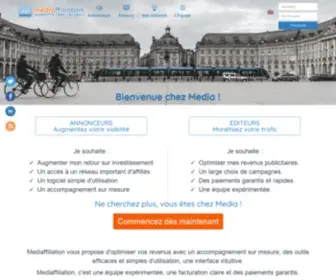 Mediaffiliation.fr(Une plateforme d'affiliation pour webmasters et annonceurs) Screenshot