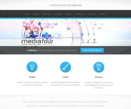 Mediafour.co.uk(Mediafour independent creative agency with a belief that great ideas) Screenshot