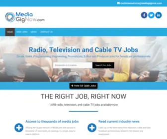 Mediagignow.com(The right job right now for broadcast professionals) Screenshot