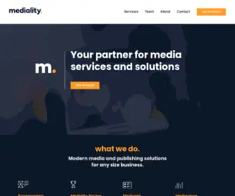 Mediality.com.au(Defining media solutions) Screenshot