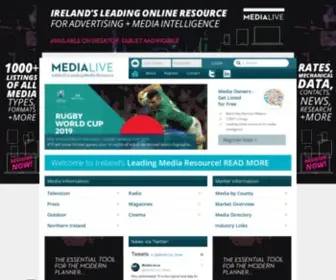 Medialive.ie(Online resource for Irish advertising media intelligence) Screenshot