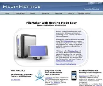 Mediametrics.biz(FileMaker Web Hosting) Screenshot