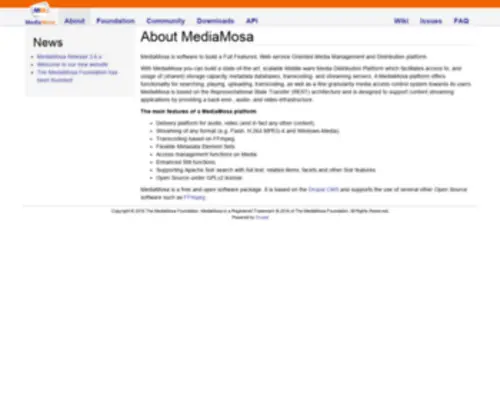Mediamosa.org(Mediamosa) Screenshot