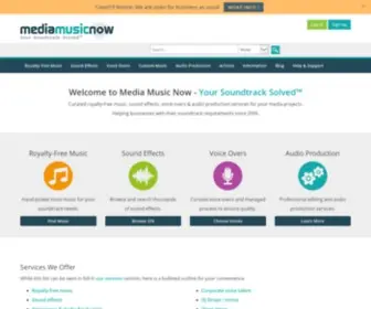 Mediamusicnow.co.uk(Royalty Free Music) Screenshot