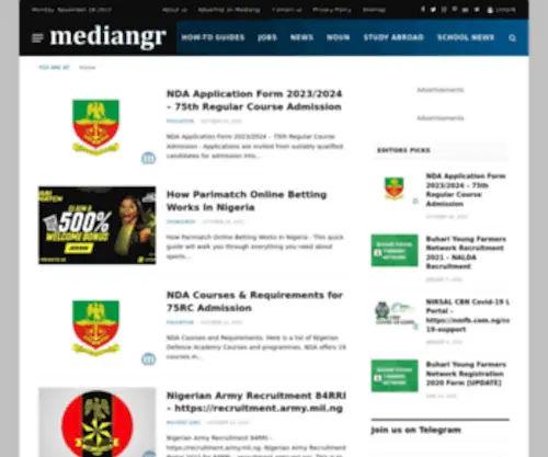 Mediangr.com.ng(Mediangr) Screenshot