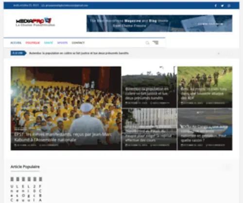 Mediaplustelevision.com(Media Pro Télévision) Screenshot