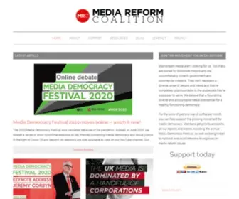 Mediareform.org.uk(Media Reform Coalition) Screenshot