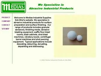 Medias.com.my(Specialists in Abrasive Industrial Products and Surface Preparation) Screenshot