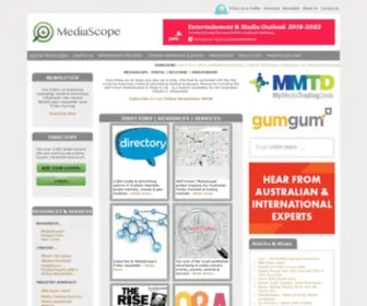 Mediascope.com.au(Information & Resources for the Australian Ad & Media Industry) Screenshot