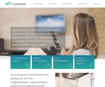 Mediascore.de(Marktforschung in den Bereichen) Screenshot