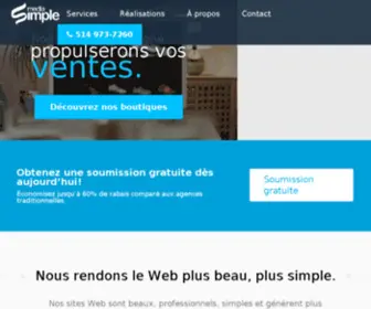 Mediasimple.ca(Mediasimple vous offre la conception de) Screenshot