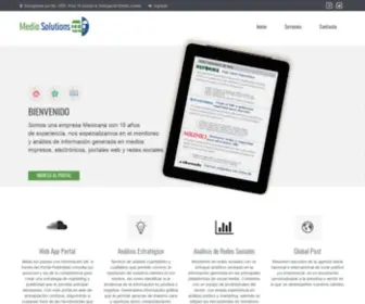 Mediasolutions.com.mx(Media Solutions/Monitoreo de Medios/Prensa) Screenshot