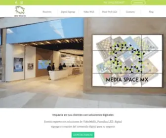 Mediaspacemx.com(Media Space MX es experto en soluciones de VideoWall y Digital Signage) Screenshot