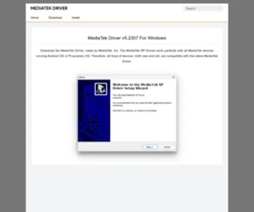 Mediatekdriver.com(Official MTK Driver for Windows) Screenshot