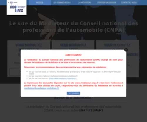 Mediateur-Cnpa.fr(Médiateur) Screenshot