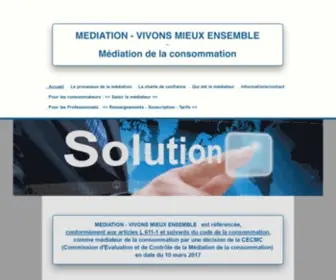 Mediation-Vivons-Mieux-Ensemble.fr(Service de Médiation de la consommation) Screenshot