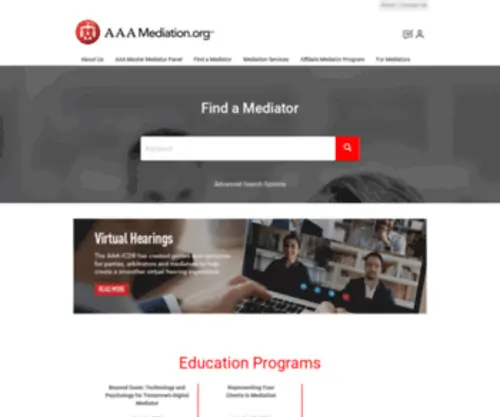 Mediation.org(AAA) Screenshot