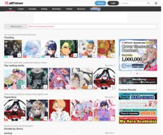 Medibang.com(Main page for artists that create illustration and manga) Screenshot