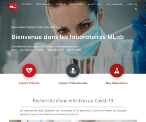 Medibiolab.fr(Laboratoires MLab) Screenshot
