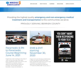 Medic1Ambulance.org(Medic 1 Ambulance) Screenshot