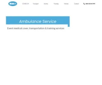 Medic1.co.uk(Event Ambulance Services & Training) Screenshot