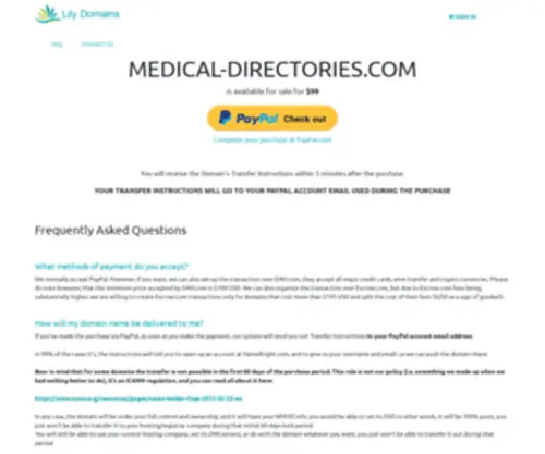 Medical-Directories.com(Lily Domains) Screenshot