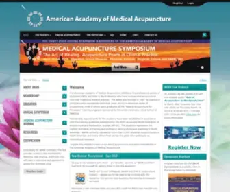 Medicalacupuncture.org(American Academy of Medical Acupuncture) Screenshot