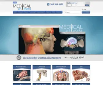 Medicalartworks.com(Quality Medical Artwork and 3D Animation Services) Screenshot