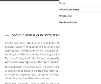 Medicalcardorthodontics.com(Medical Card Braces in Illinois) Screenshot