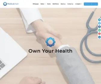 Medicalchain.com(Blockchain for electronic health records) Screenshot