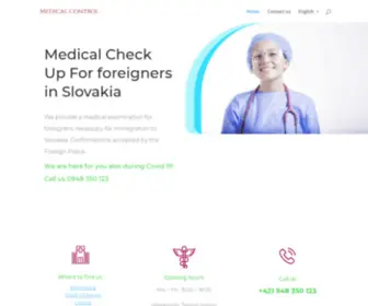 Medicalcontrol.sk(Lekárske vyšetrenie pre cudzineckú políciu) Screenshot